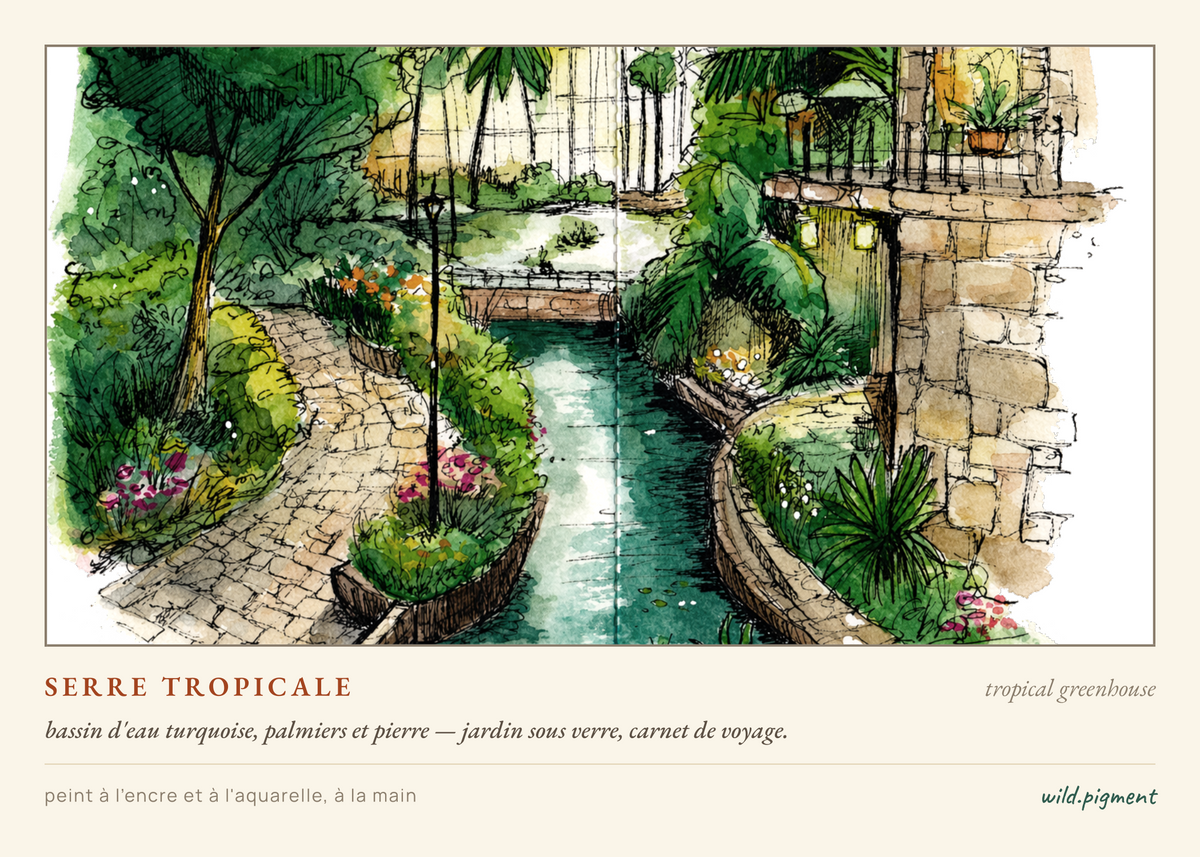 Serre tropicale — jardin sous verre